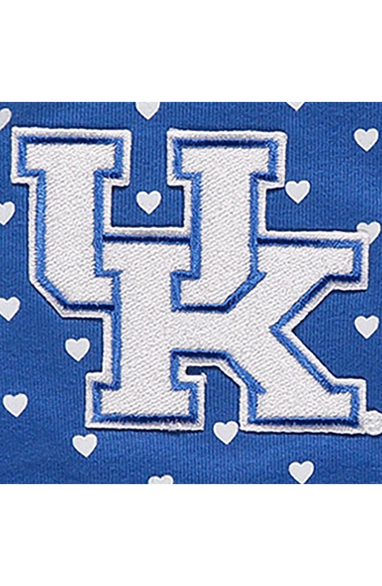 TWO FEET AHEAD Girls Newborn & Infant Royal Kentucky Wildcats Hearts Bodysuit and Headband Set, Alternate, color, 
