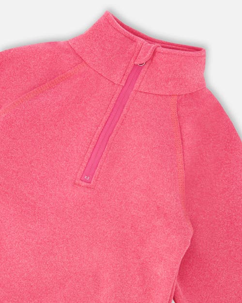 Deux Par Deux Girl Two-piece Thermal Underwear Set In Pink