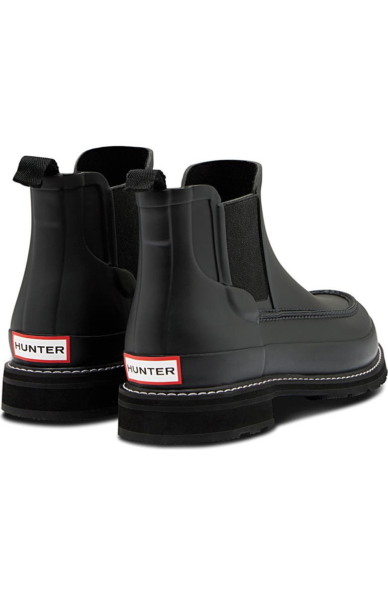 Hunter Moc Toe Waterproof Chelsea Rain Boot, Alternate, color,