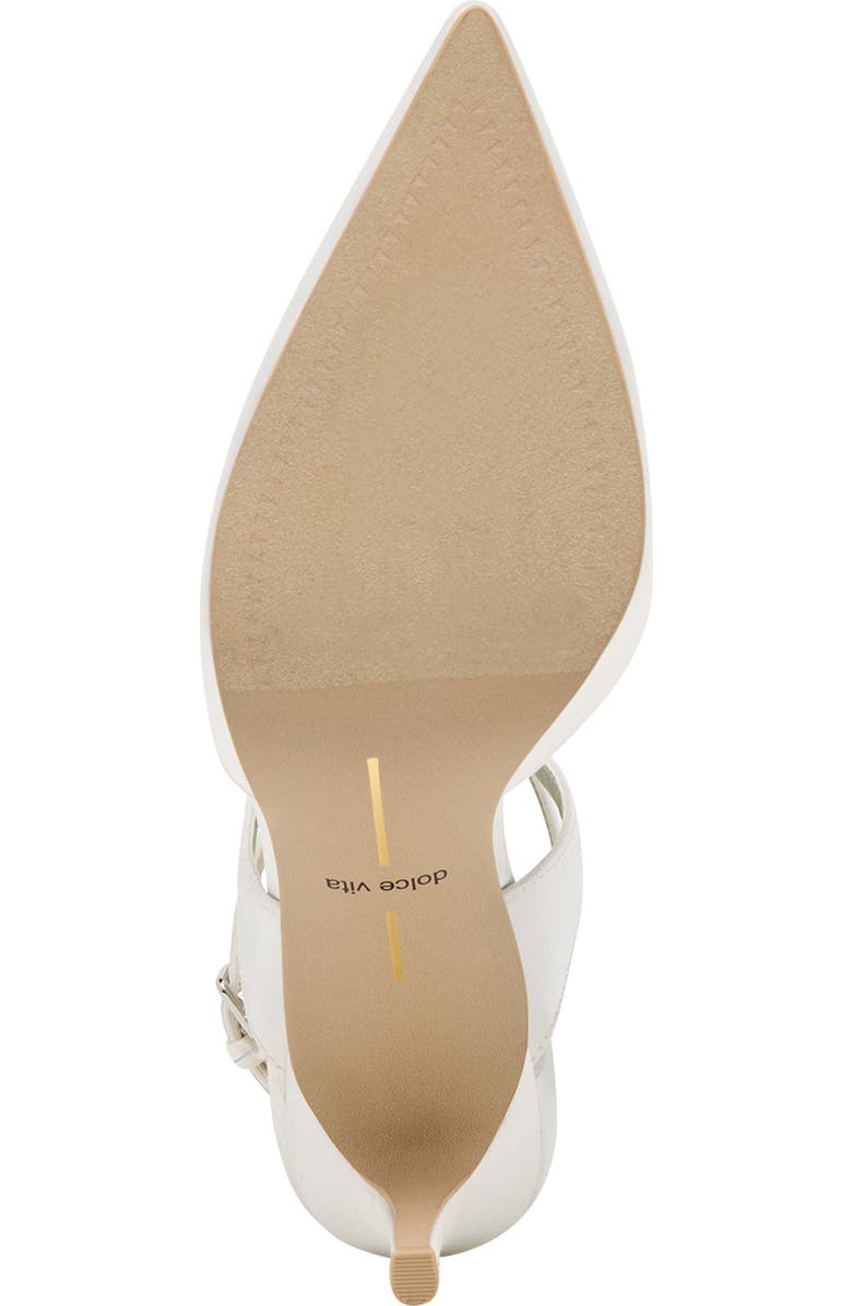 Dolce Vita Eliora Pointed Toe Ankle Strap Pump, Alternate, color, True White Satin