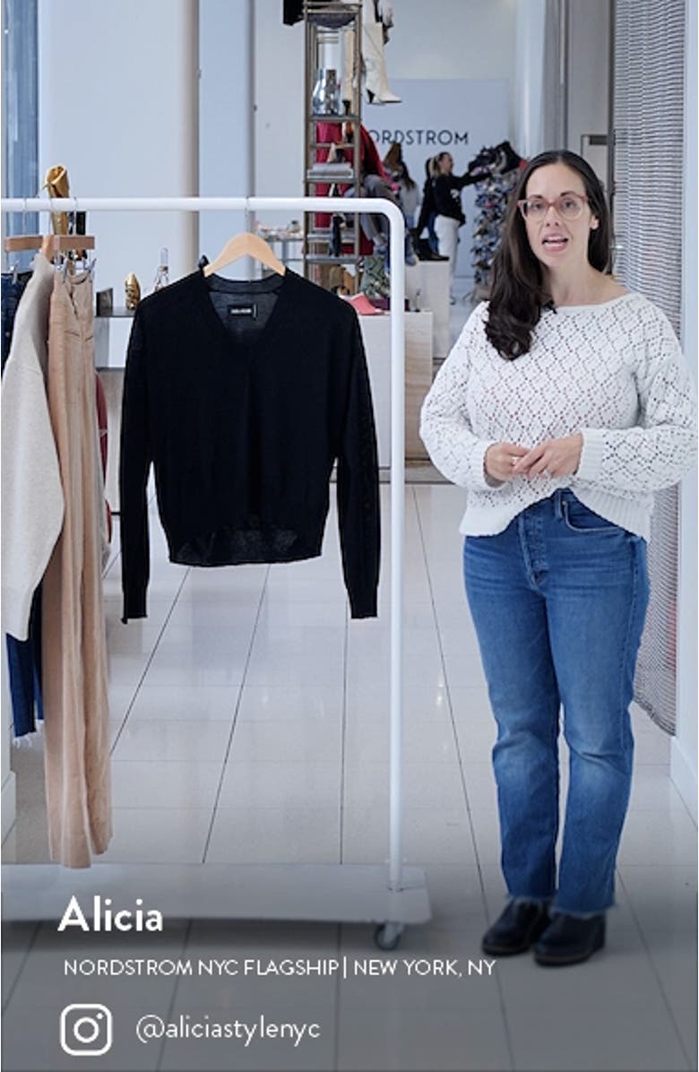 Happy Army Strass V-Neck Wool Sweater, sales video thumbnail