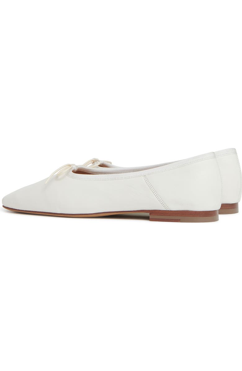 Mansur Gavriel Square Toe Ballerina Flat, Alternate, color, Bianca