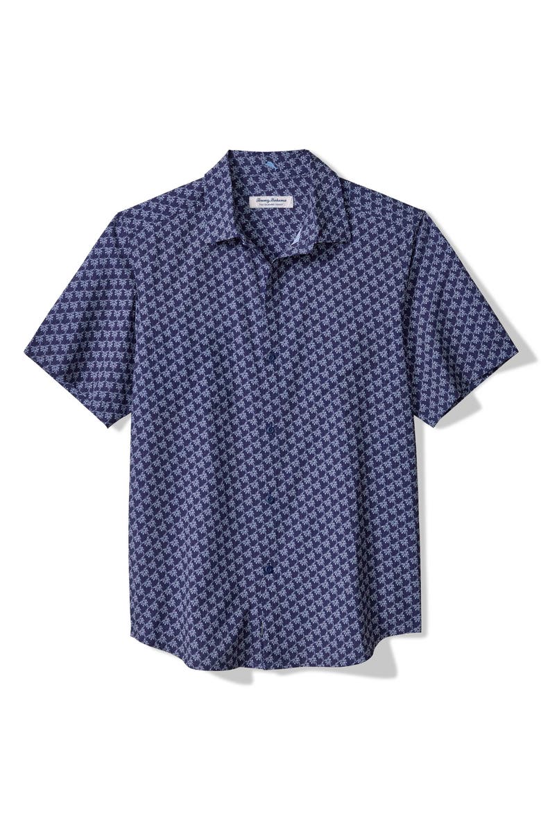 Tommy Bahama Bahama Coast Tropic Geoscape IslandZone<sup>®</sup> Short Sleeve Button-Up Shirt, Main, color, Coastline