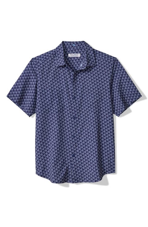 Bahama Coast Tropic Geoscape IslandZone® Short Sleeve Button-Up Shirt