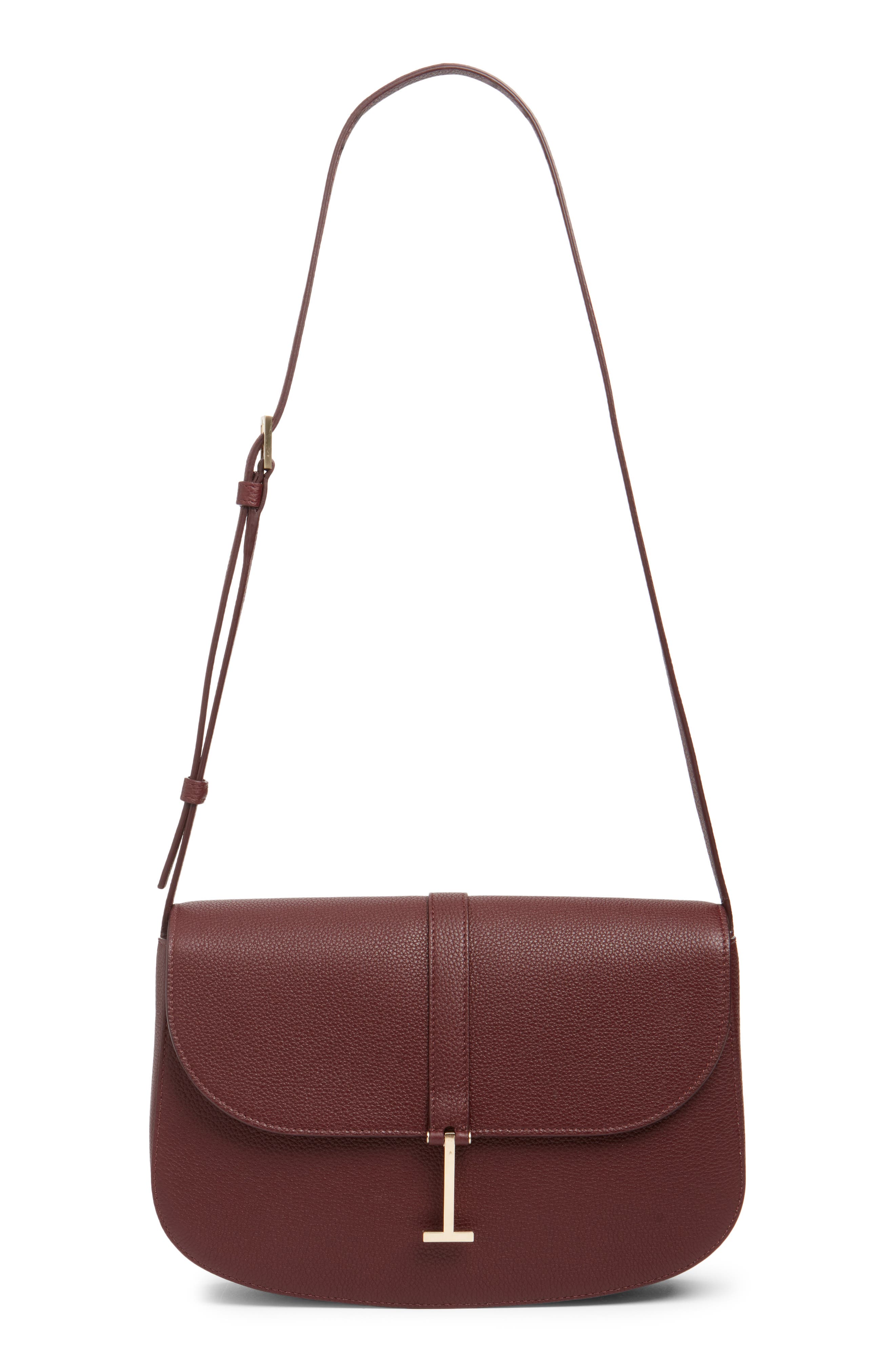 Medium Leather Crossbody Bag, Alternate, color, LOST CHERRY