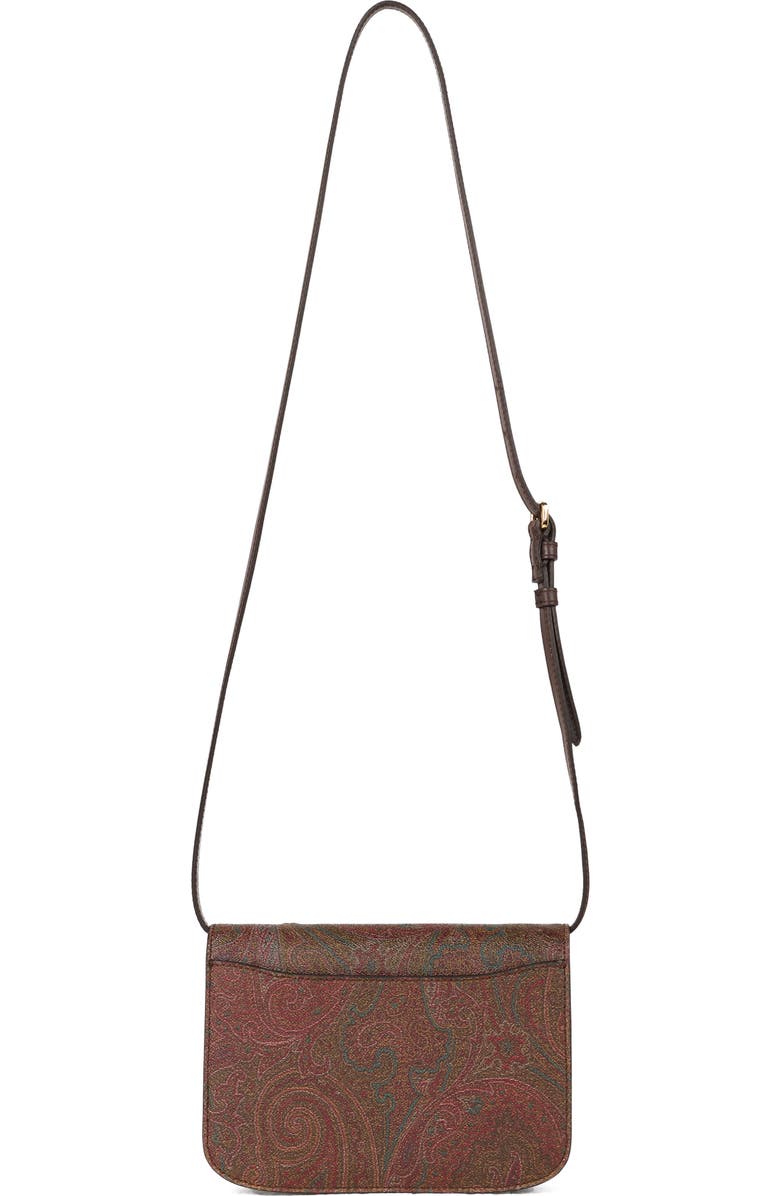 Etro Essential Appliqué Paisley Crossbody Bag, Alternate, color, Brown