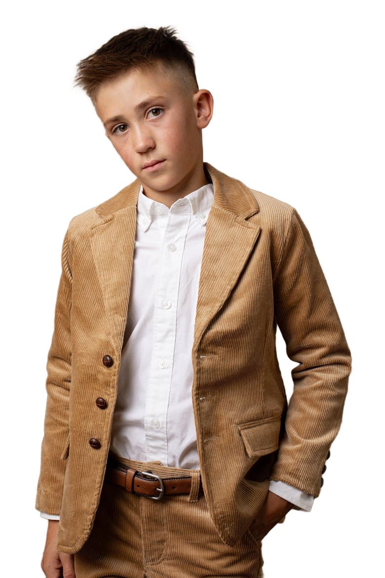 Kids' Organic Corduroy Pant, Alternate, color, Medium Brown