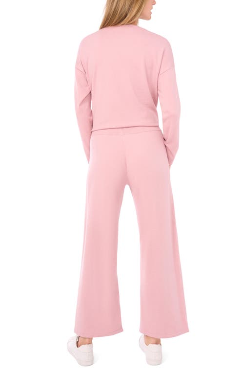 Vince Camuto High Waist Knit Sweatpants In Pink