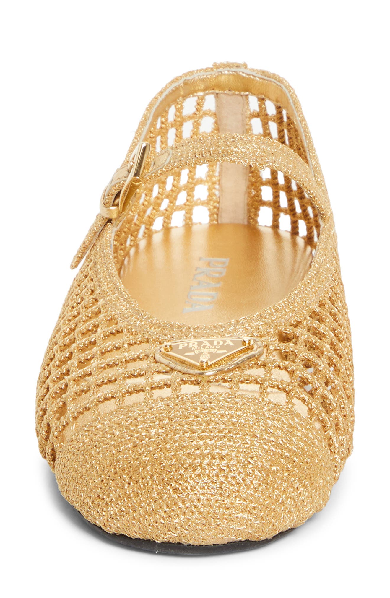 Prada Crochet Mary Jane Flat, Alternate, color, 