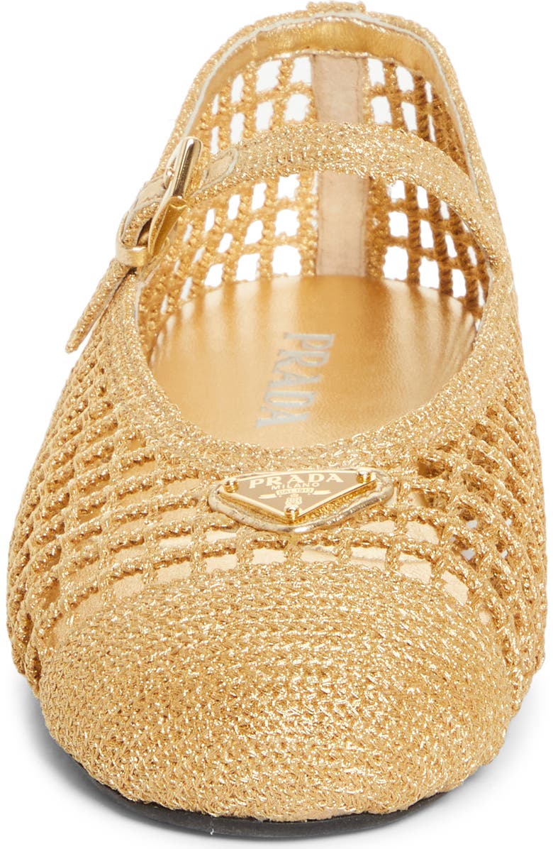 Prada Crochet Mary Jane Flat, Alternate, color,