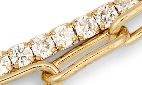 Leith Cubic Zirconia Cross Charm Layered Bracelet In Gold