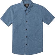 Volcom Kids' Play Date Knight Chambray Short Sleeve Button-Up Shirt