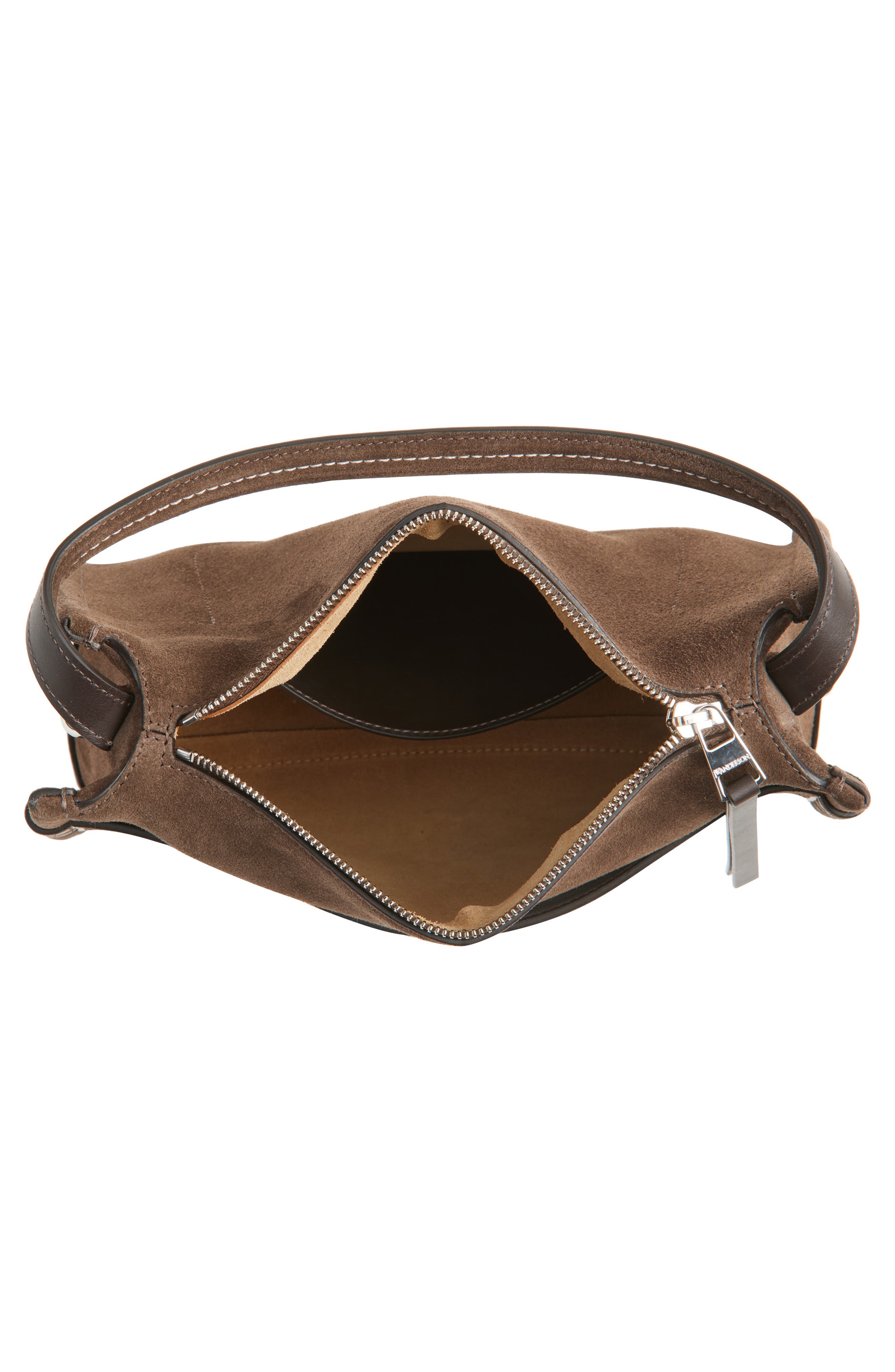 JW Anderson Loafer Suede Top Handle Bag, Alternate, color, 600 Brown