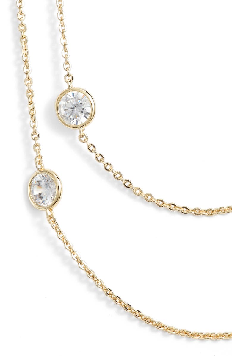 Nordstrom Bezel Stone Long Necklace, Alternate, color,