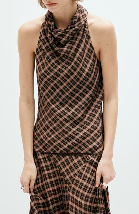 Plaid Sleeveless Top