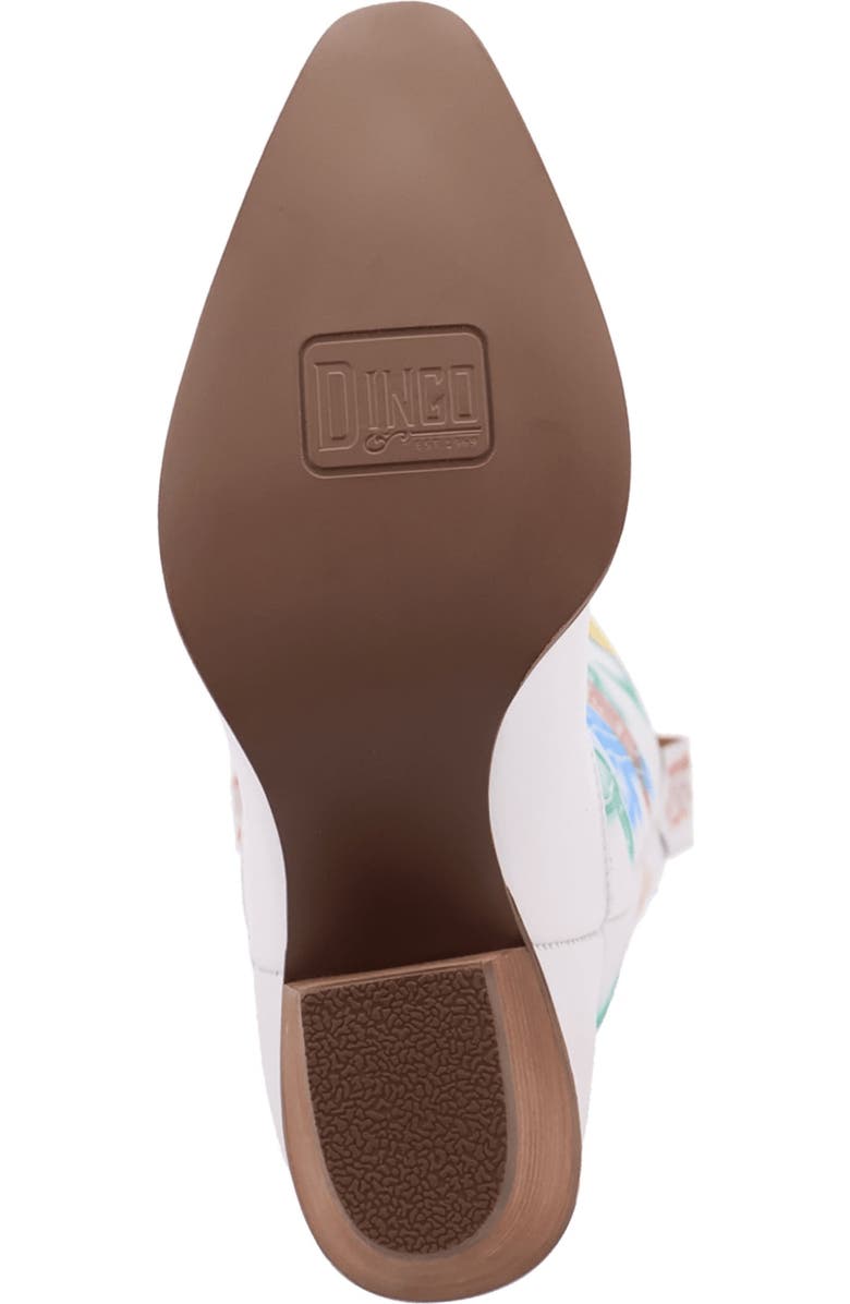 Dingo Austin Embroidered Western Boot, Alternate, color, White