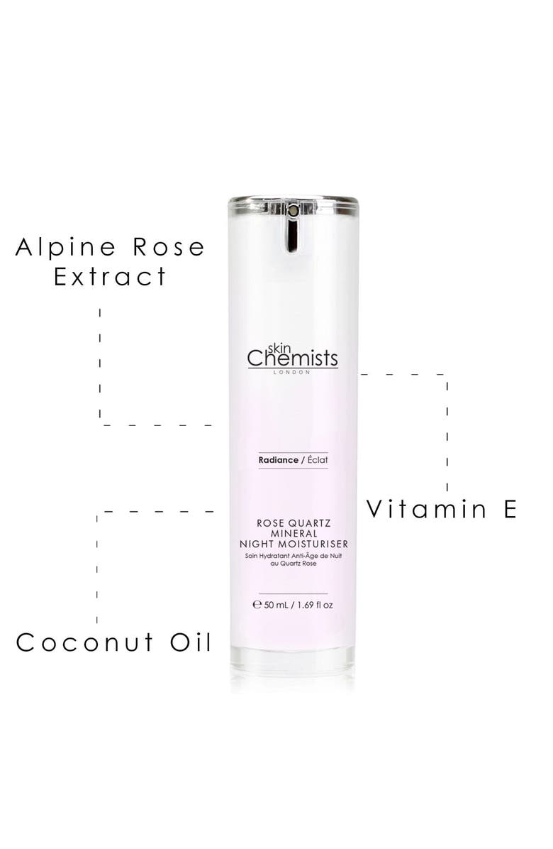 SKINCHEMISTS Rose Quartz Mineral Night Moisturiser 50ml Twin Value Savings Pack, Alternate, color, White