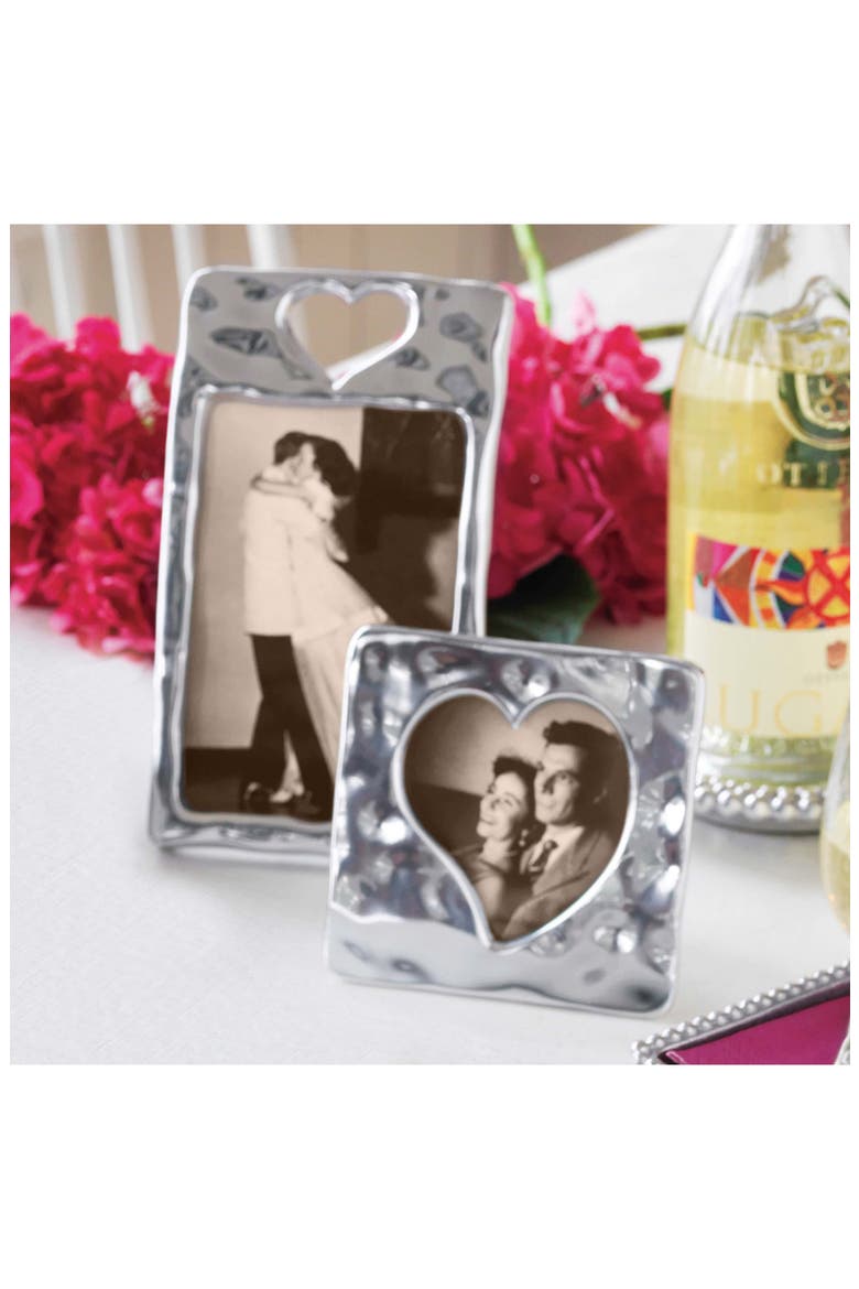 Open Heart Picture Frame, Alternate, color, SILVER