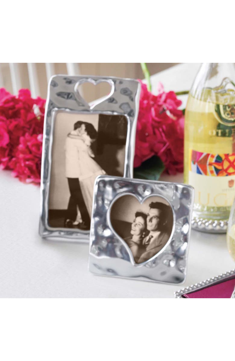 Mariposa Open Heart Picture Frame, Alternate, color, Silver