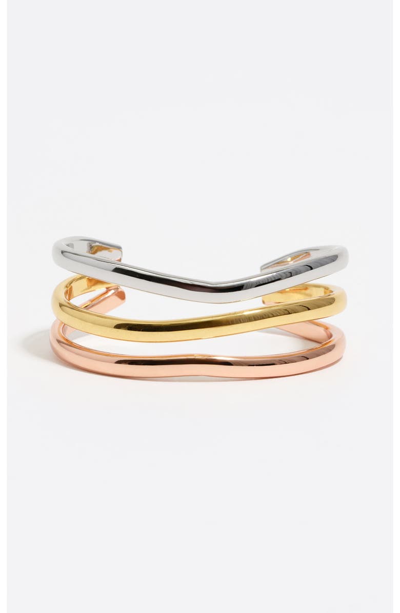 Bimba y Lola Three-Tone Bands Rigid Bracelet, Alternate, color, 