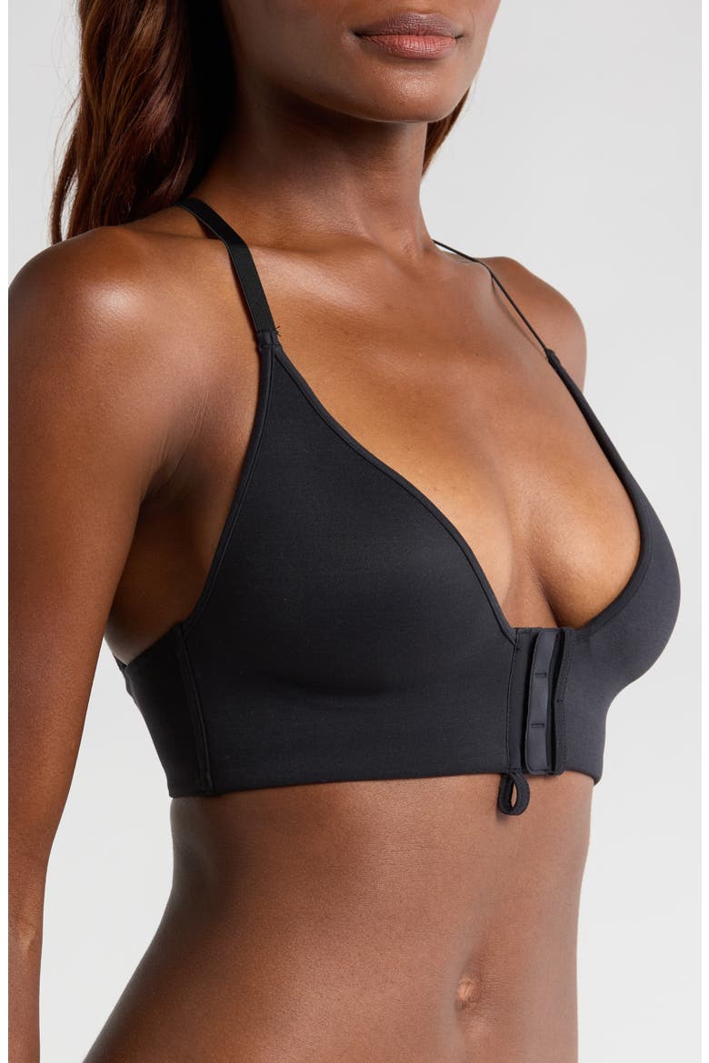 The Liberare Front Closure Adaptive Bra, Alternate, color, BLACK