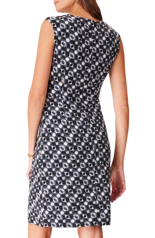 Nic + Zoe Midnight Shibori Sleeveless Dress In Black Multi
