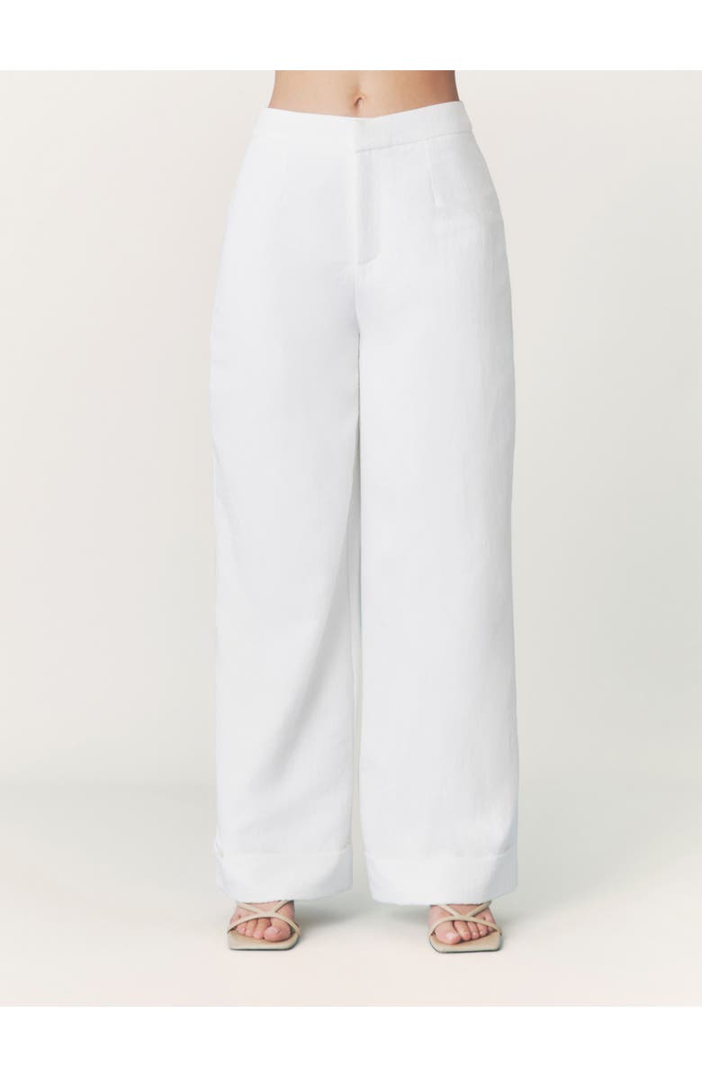 Six Stories Verity Tailored Textured Pants, Main, color, White