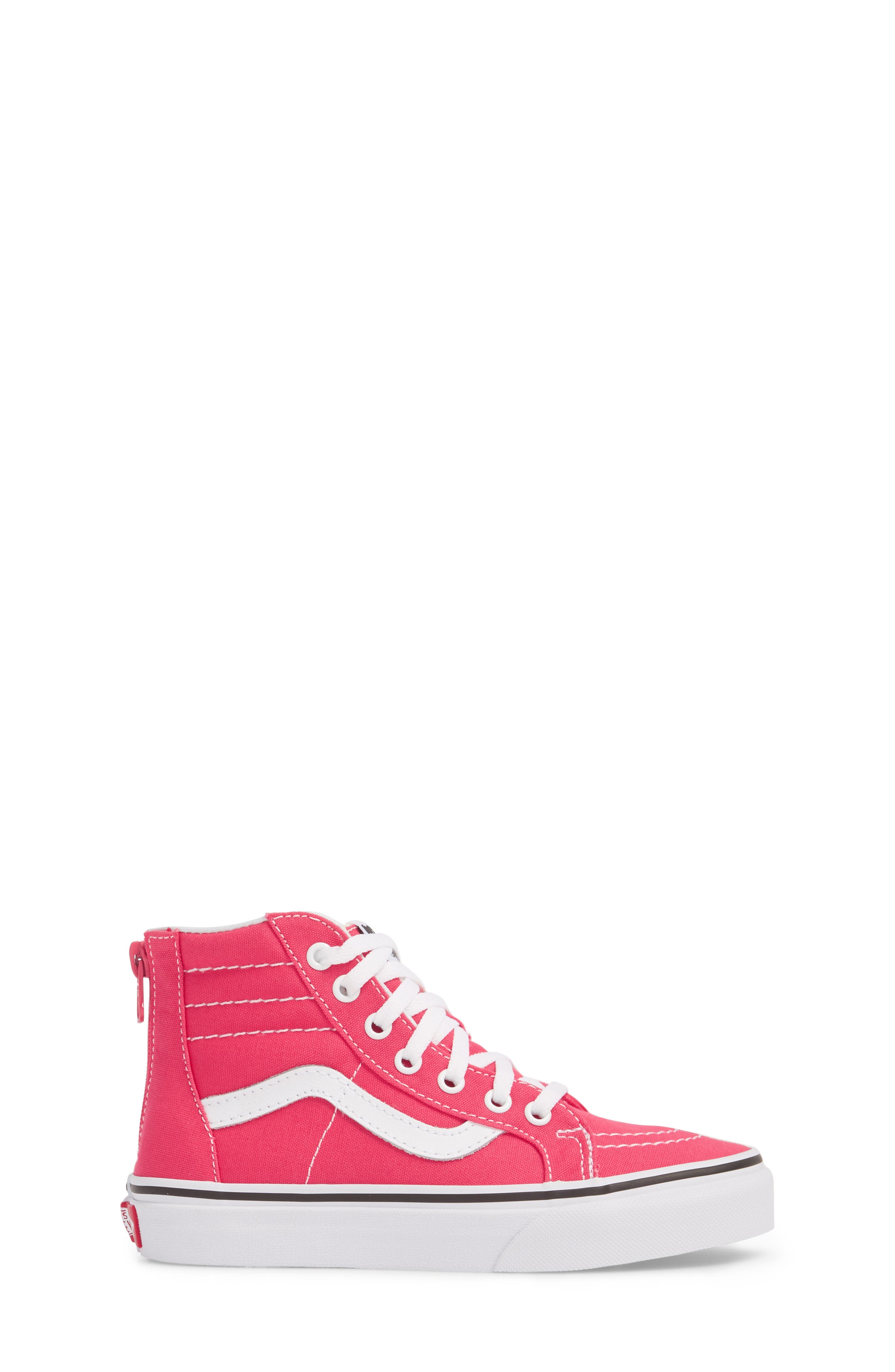 Sk8-Hi Zip Sneaker, Alternate, color, AZALEA/ TRUE WHITE