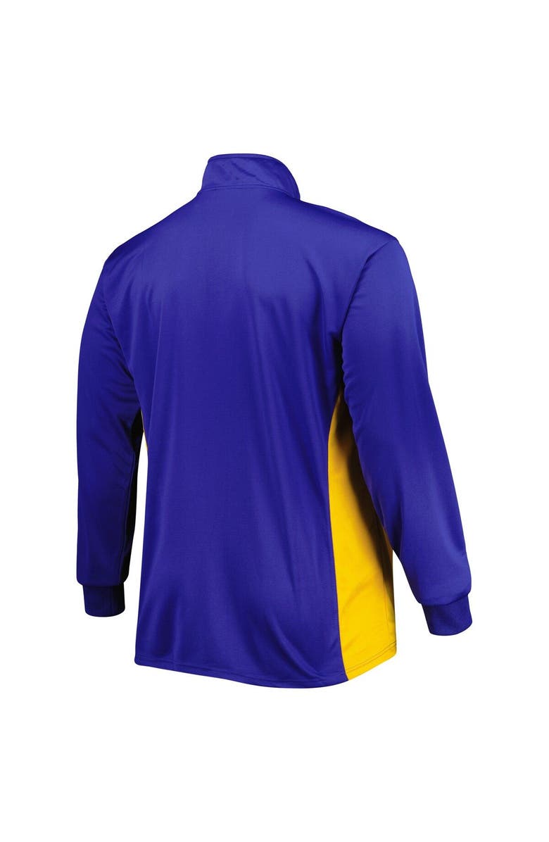 PROFILE Men's Royal Los Angeles Rams Big & Tall Quarter-Zip Top, Alternate, color, Royal