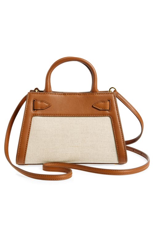 VERONICA BEARD VERONICA BEARD MINI DASH CANVAS & LEATHER TOP HANDLE BAG