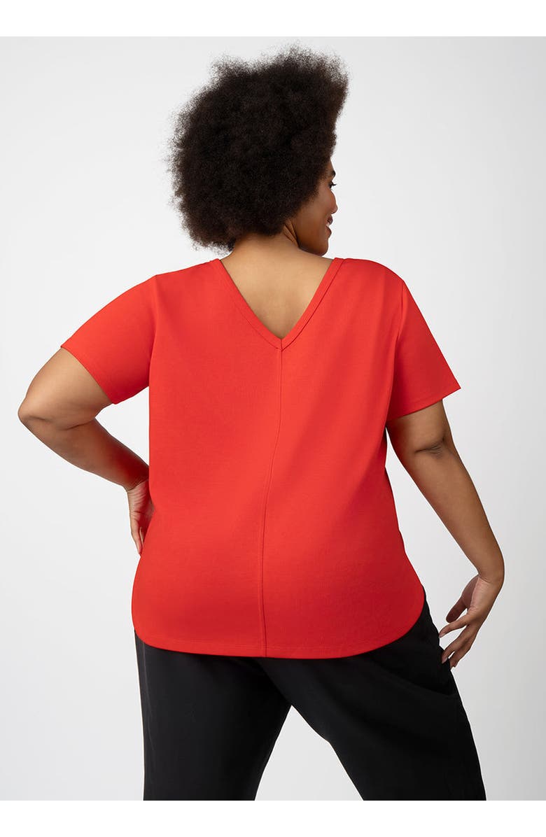 SEE ROSE GO CoolROSE Luxe Reversible Plus Size Tee Shirt, Alternate, color, Poppy