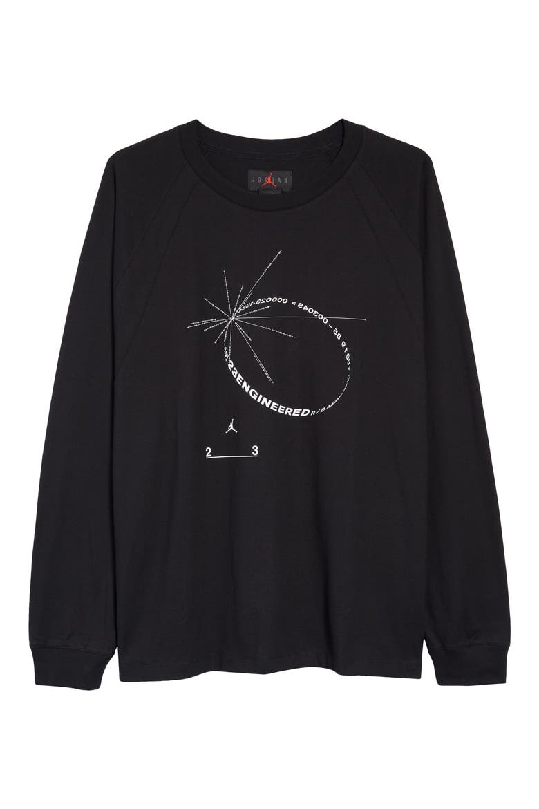 23 Engineered Long Sleeve Graphic Tee, Main, color, BLACK/ WHITE