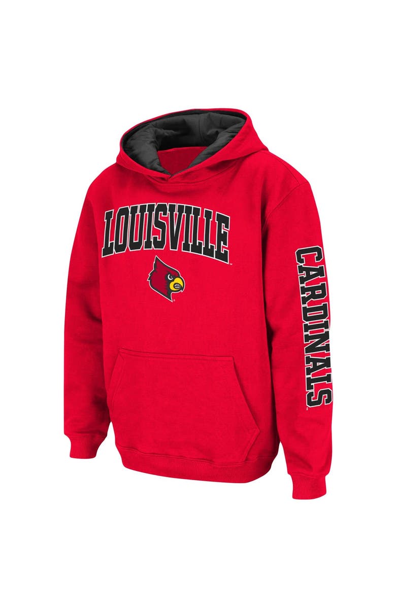 COLOSSEUM Youth Colosseum Red Louisville Cardinals 2-Hit Team Pullover Hoodie, Alternate, color, Red