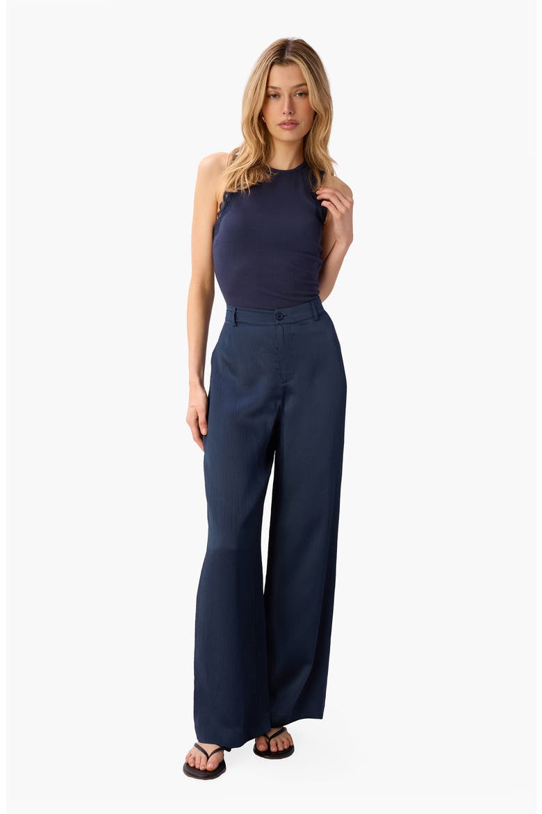 Kyley Crepe Silk Wide Leg Pants, Alternate, color, MOODY BLUE