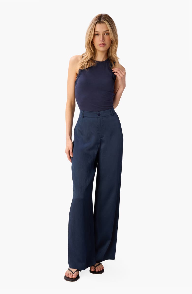 CAMI NYC Kyley Crepe Silk Wide Leg Pants, Alternate, color, Moody Blue