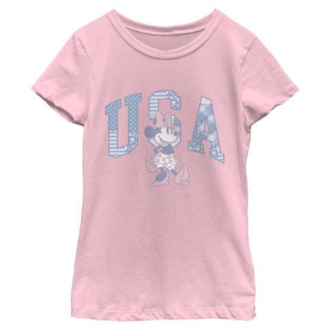 Girl's Minnie Mouse American Sweetheart Pose  Graphic T-Shirt