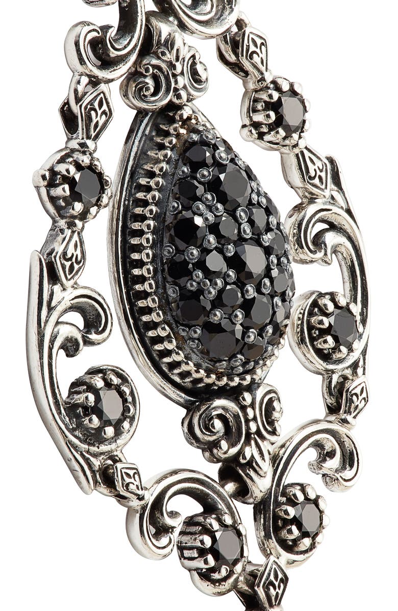 Konstantino Circe Black Spinel Chandelier Earrings, Alternate, color, 