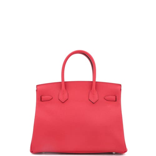 Pre-owned Hermes Hermes Birkin Handbag Pink Epsom With Palladium Hardware 30 In Purple