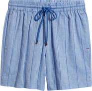Daniel Buchler Pinstripe Cotton & Linen Pajama Shorts