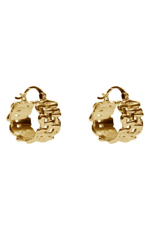 Argento Vivo Sterling Silver Textured Huggie Hoop Earrings