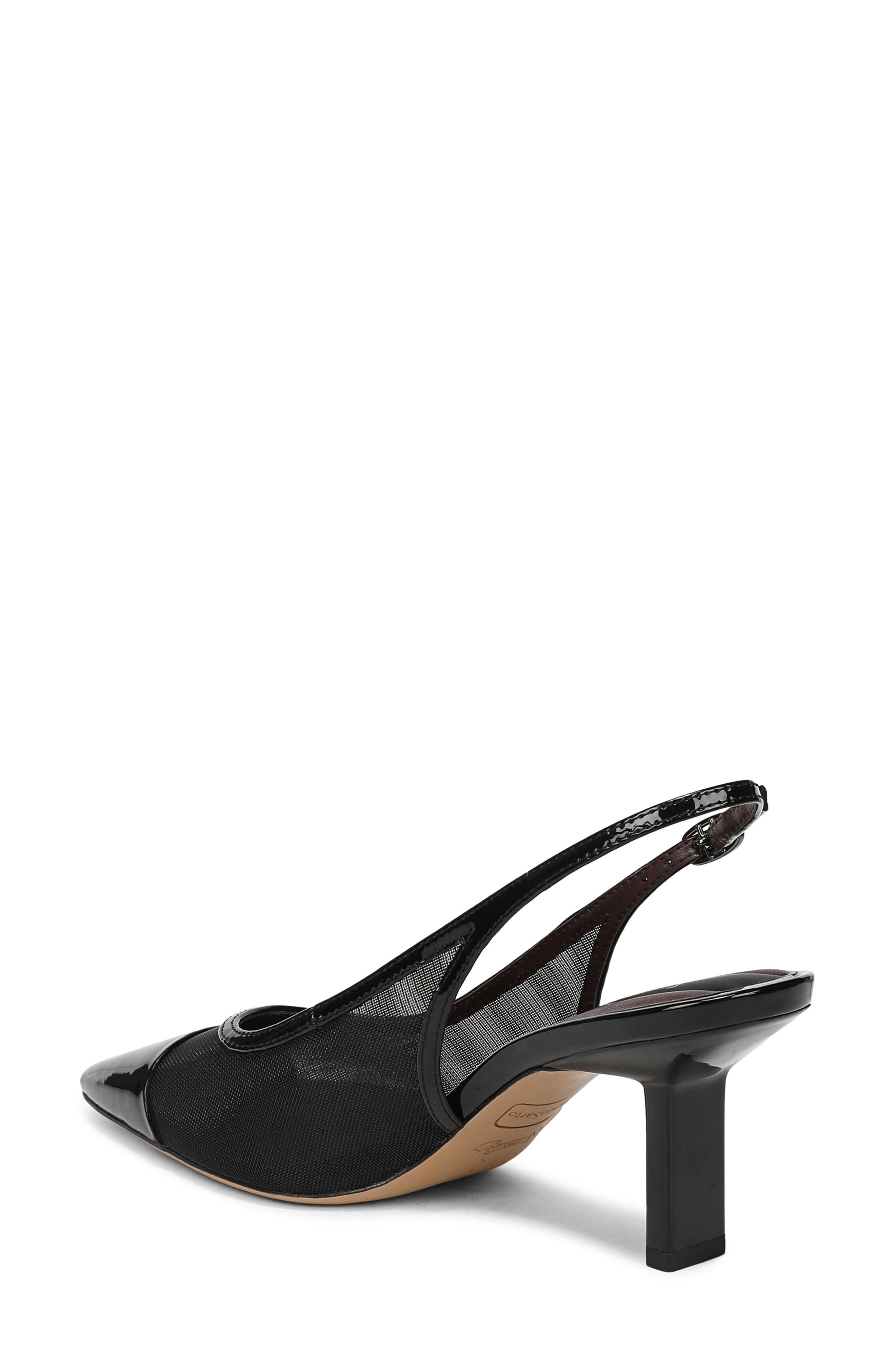 Jurina Cap Toe Slingback Pump, Alternate, color, BLACK