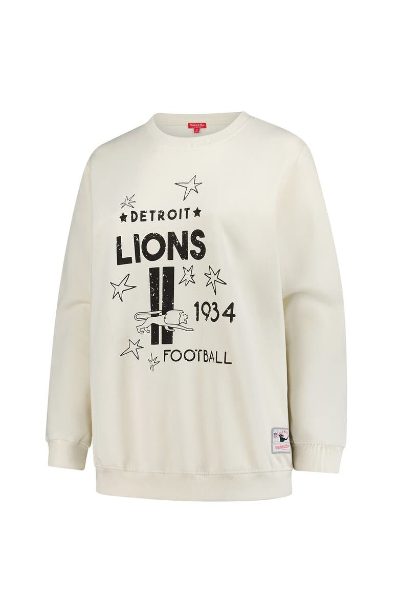 Mitchell & Ness Women's Mitchell & Ness Cream Detroit Lions Plus Size Shooting Star Sweatshirt, Alternate, color, Cream