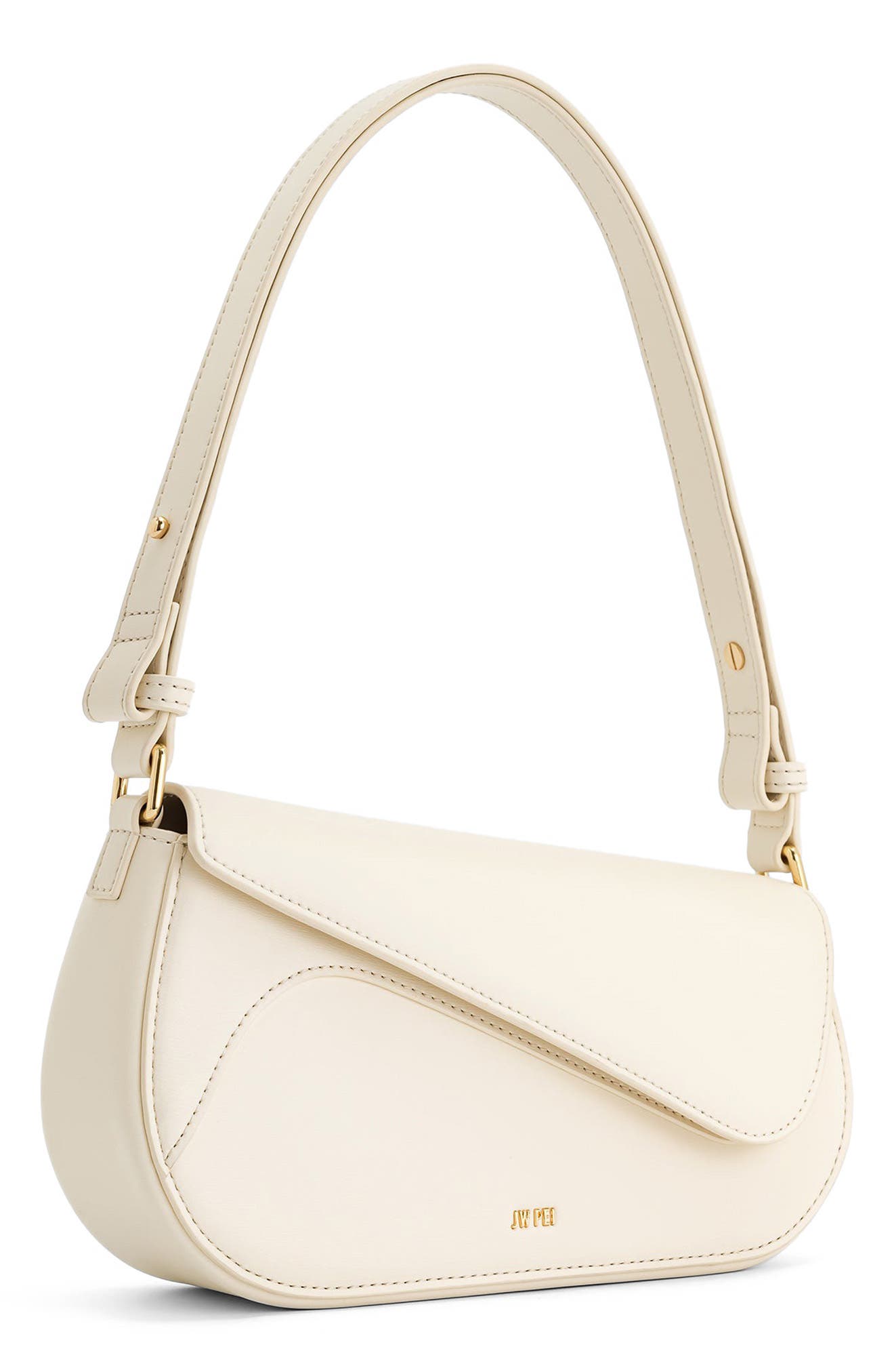 Addisyn Faux Leather Shoulder Bag, Alternate, color, WHITE