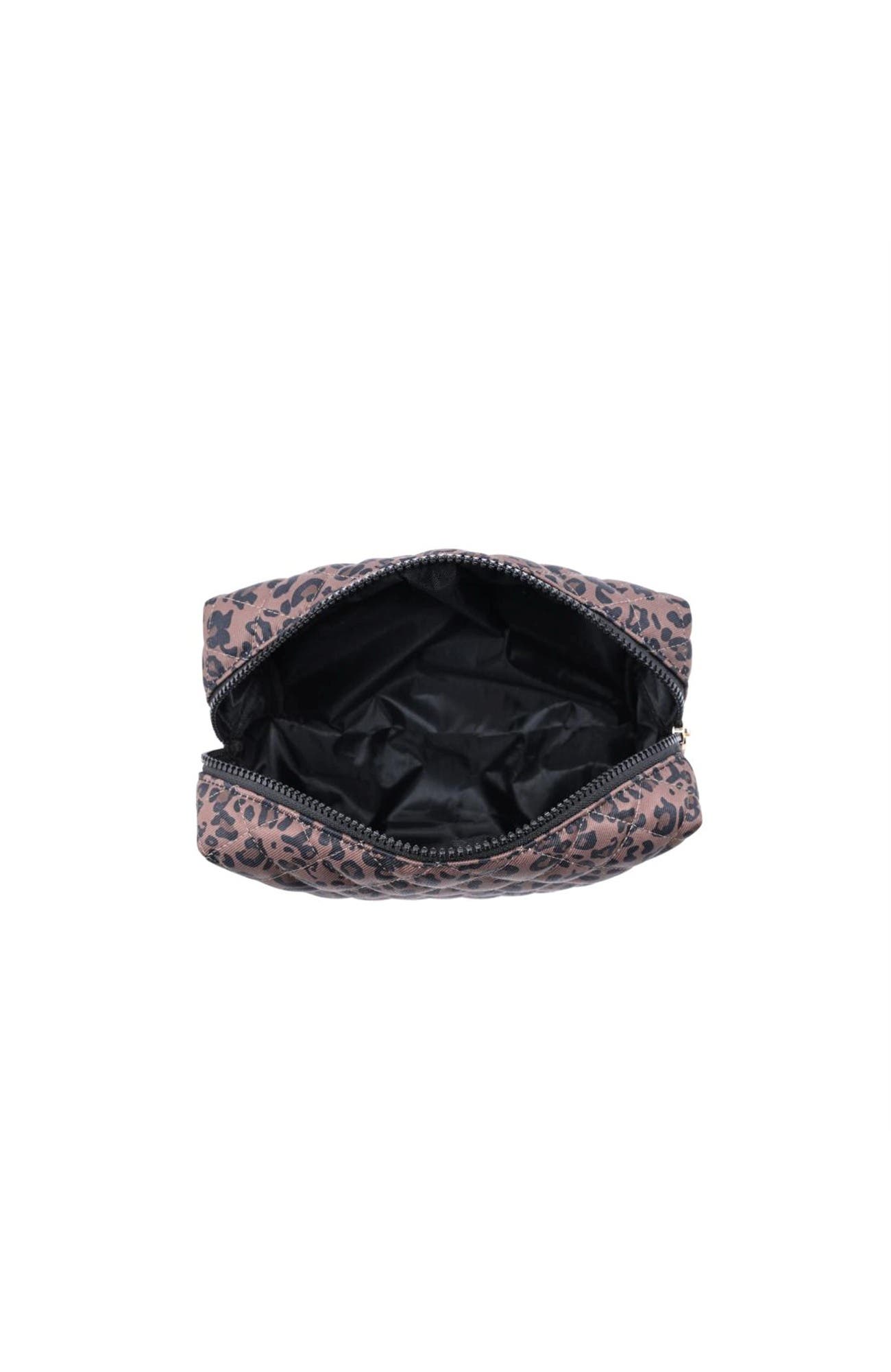 Safari Chic Cosmetic & Travel Organizer Pouch, Alternate, color, Chocolate Leopard