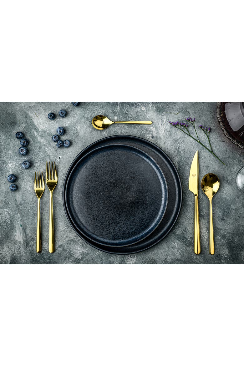 Linea Flatware Set - 32 Pieces, Alternate, color, Gold