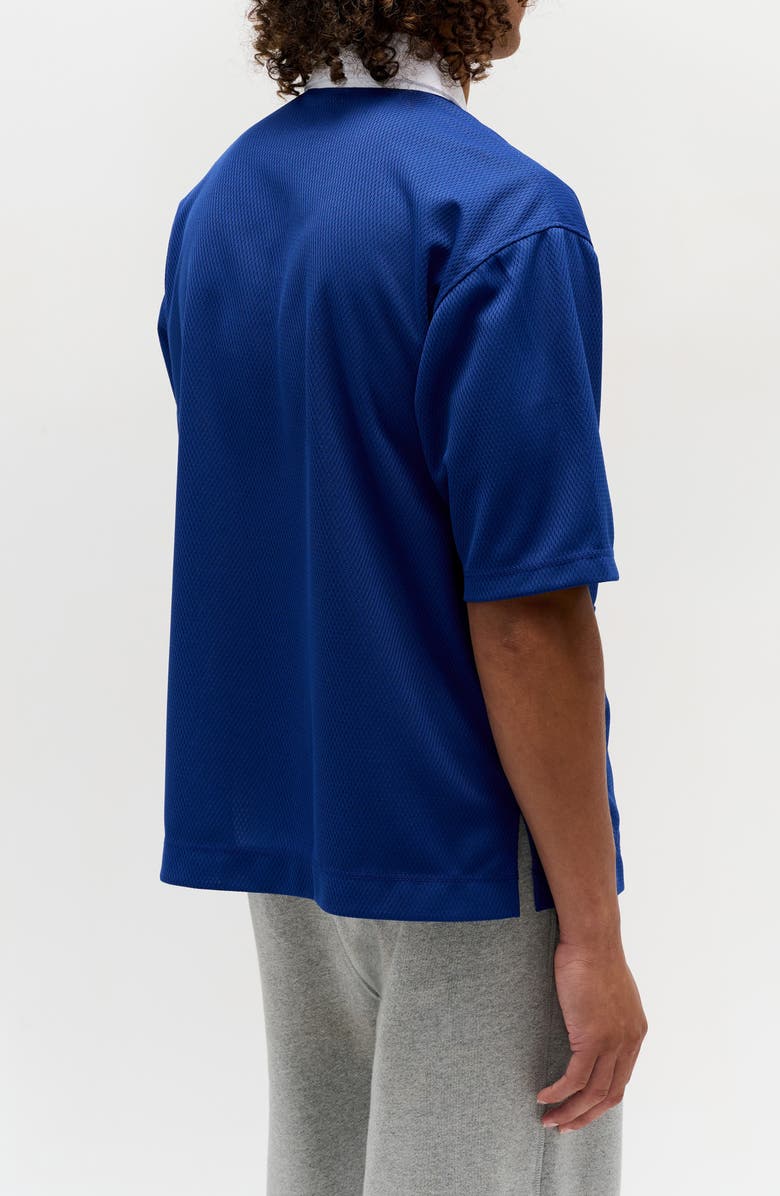 New Balance Made in USA Relaxed Mesh Zip Polo, Alternate, color, Inkwell