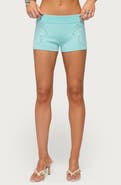 EDIKTED Noey Open Knit Microshorts