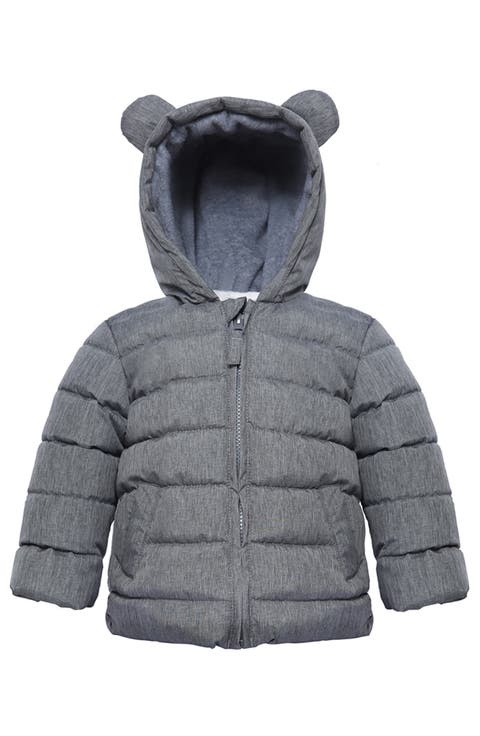 Bear Fleece Hooded Puffer Jacket (Baby)