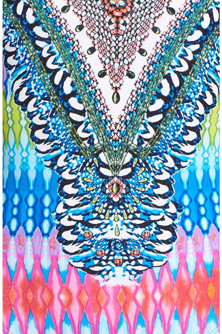 'Rainbow' One-Piece Halter Swimsuit, Alternate, color, RAINBOW
