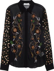 Dries Van Noten Chowy Art Deco Embroidered Shirt